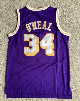 NWT M & Ness Hardwood Classics Shaquille O'Neal Lakers Purple