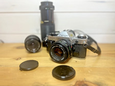 Canon AE-1 Program SLR Film Camera Body with multiple lenses near MINT cond.