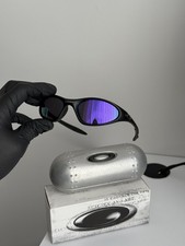 Oakley Mitute Black Purple Sunglasses Gorpcore USA Y2K Avantgarde Witch Box