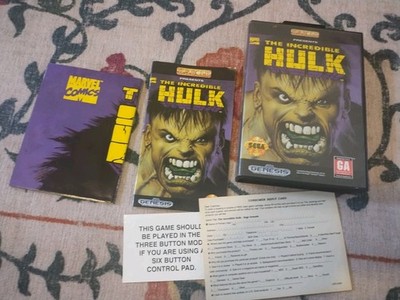 Incredible Hulk (Sega Genesis, 1994) Retro Game Complete Box & Manual Marvel