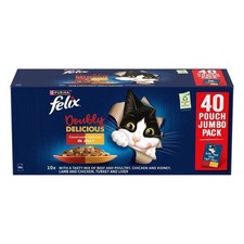 Felix Doubly Delicious Countryside In Jelly Balanced Wet Cat Food 40 x 85g *NEW 5.87 per kilo