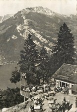 c18844 Cafe Kerenzer Berghus Filzbach  Switzerland  RP postcard
