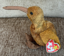 TY Original Beanie Babies Beak the Kiwi Bird 1998 NWT Stuffed Animal Plush RARE