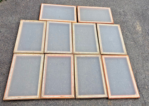 Lot of 10 silk Screen Printing T shirts frames with 110 mesh 23 1/4 x 15 1/2 OD