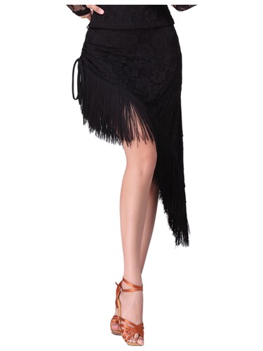 Womens Dance Skirt Miniskirt French Costume Lace Dance Swing Latin Belly - Picture 13 of 59