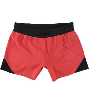 Reebok Womens WOR Knit Woven Athletic Workout Shorts, Red, X-Large
