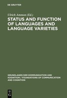 Status And Function Of Languages And Language Varieties Ulrich Ammon