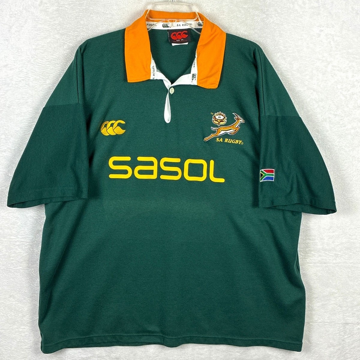 Canterbury SA Rugby ラガーシャツ グリーン VTG Canterbury SA Rugby Jersey Mens XXL Green South Africa