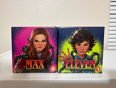 Lot of 2 Stranger Things Minix Vinyl Figures Eleven #1 & Max #4 Netflix New