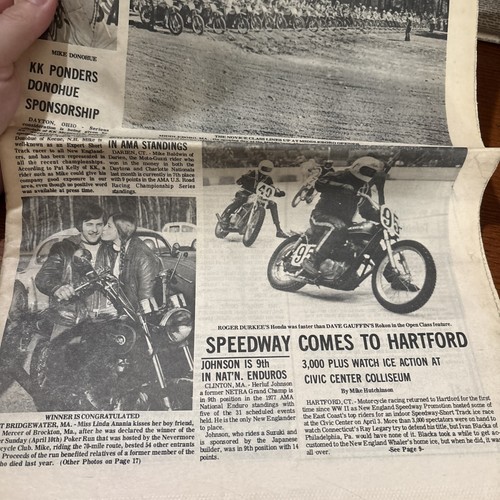 1977 Motorcyclist’s Post: New England Motorcycle Newspaper: Mike Donohue Racer - Picture 2 of 5