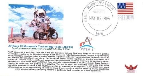 2024 NASA SLS Artemis III Moonwalk Technology Tests (JETTS) Flagstaff 9 May