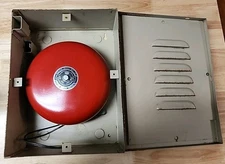 Vintage  Alarm Device MFG CO Electric Bell Red  Ademco Untested