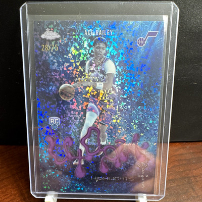 Topps Chrome x Cactus Jack 2025 Ace Bailey Utah Jazz RC Utopia #UH-25 28/75