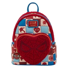 Marvel Spider-Man Sherpa Heart Mini Backpack by Loungefly