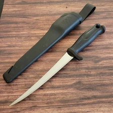 Normark Fixed Blade Fillet Knife Made In Sweden W/Sheath