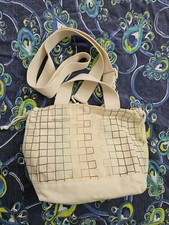 VANS Rainbow Grid Drawstring Pouch Bag Tote Canvas Pride Travel Shoulder Strap