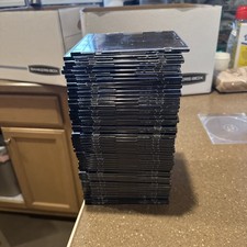 Lot of 50 SLIM CD DVD JEWEL CASE Used EUC BLACK Compact Disk Recordable