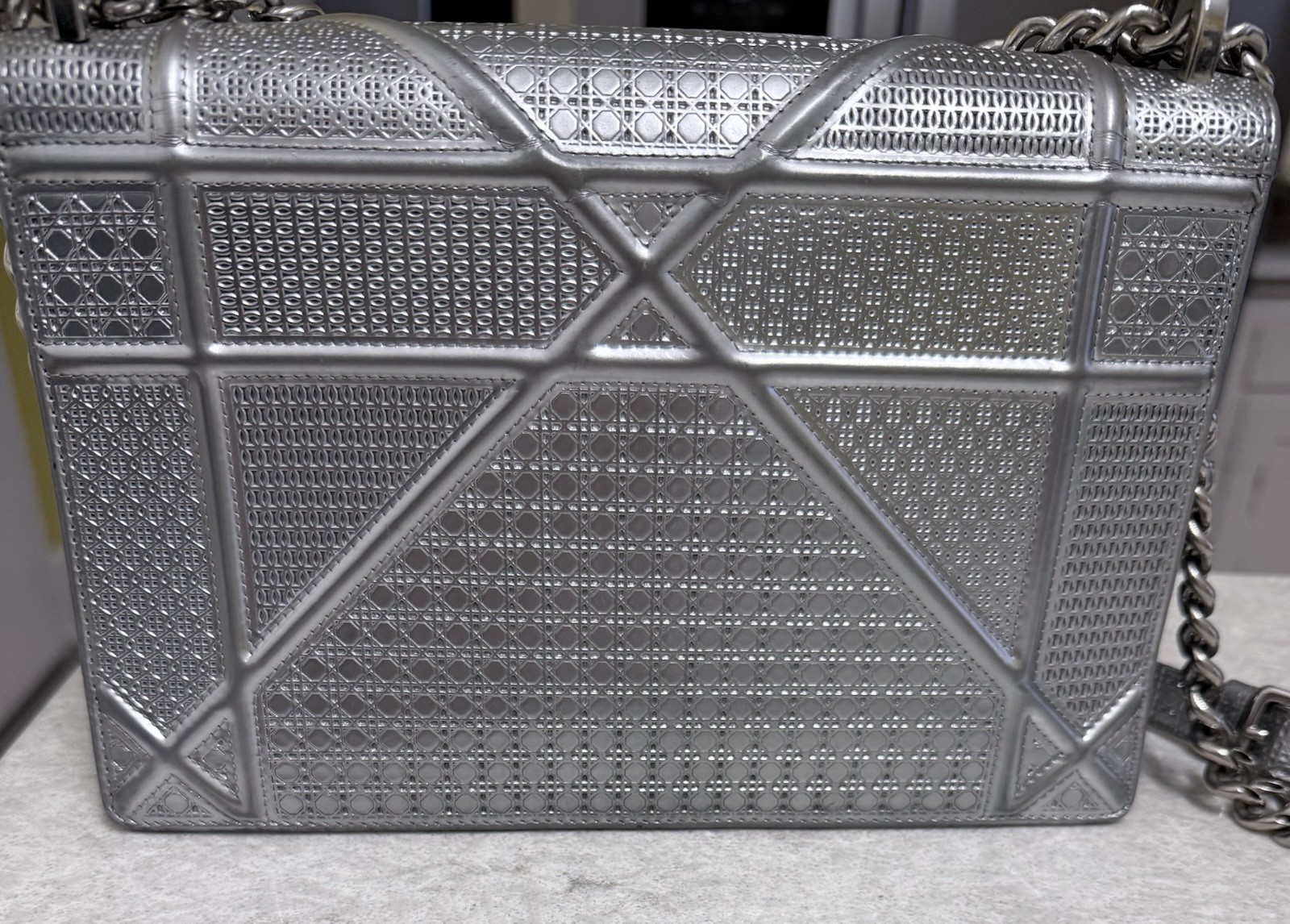 Beautiful  Authentic Dior Diorama Medium Silver M… - image 8