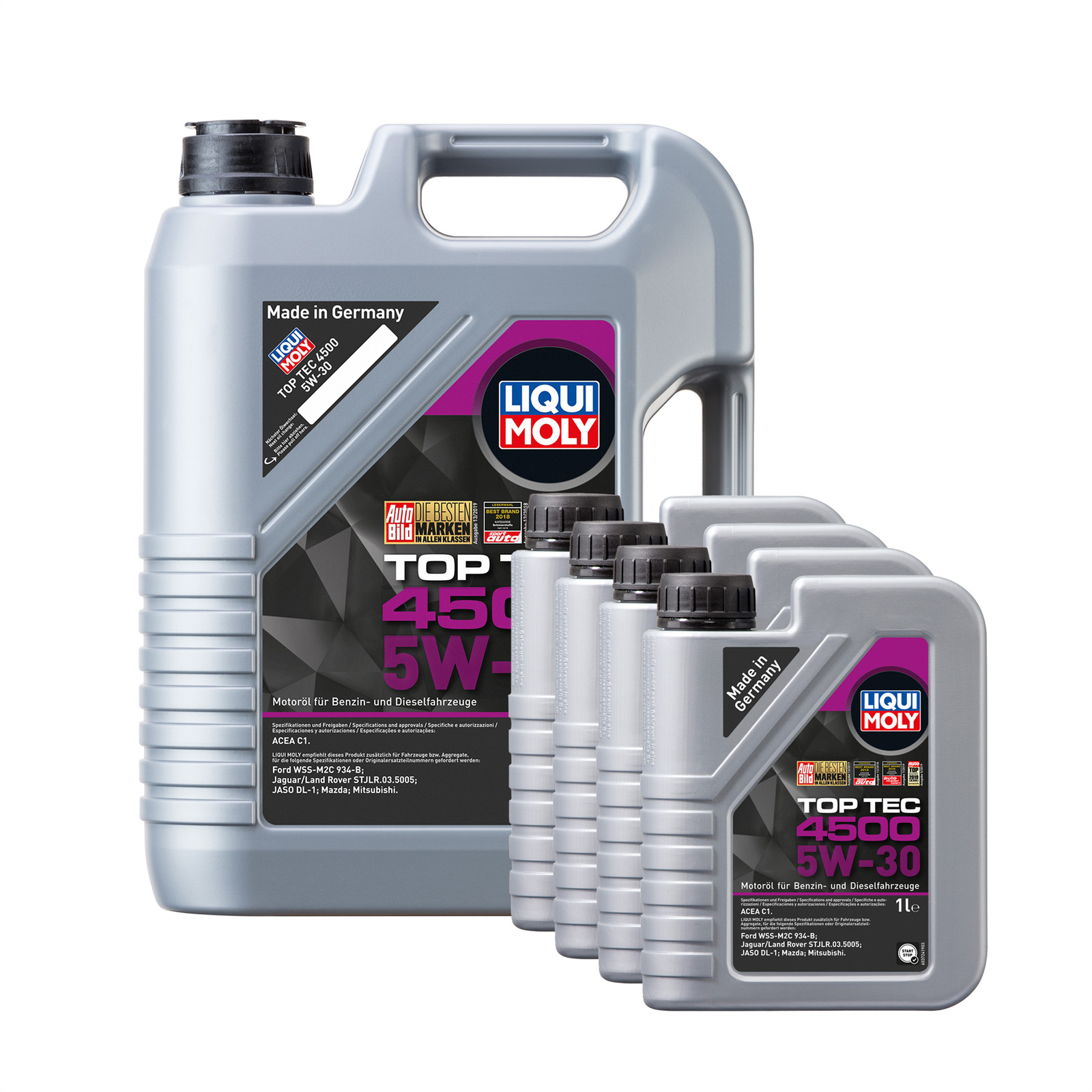 Liqui Moly 5w30 TopTec 4500 Fully Synthetic Engine Oil ACEA C1 STJLR.03.5005 9L - Image 2