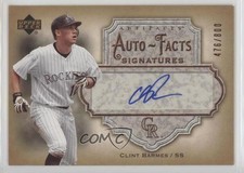 2006 Upper Deck Artifacts Auto-Facts 476/800 Clint Barmes #AF-CB Auto 5m1