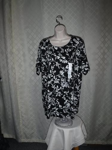 Size Plus Short Sleeve Women's T-Shirts ,3X,2X,1X,0X,Croft & Barrow Multi Color - Picture 41 of 679