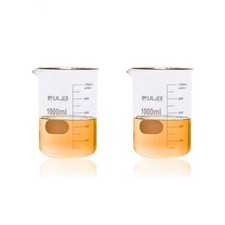 Scientific Glass Beaker Set Vol. 1000ml 3.3 Borosilicate Griffin Low Form wit...