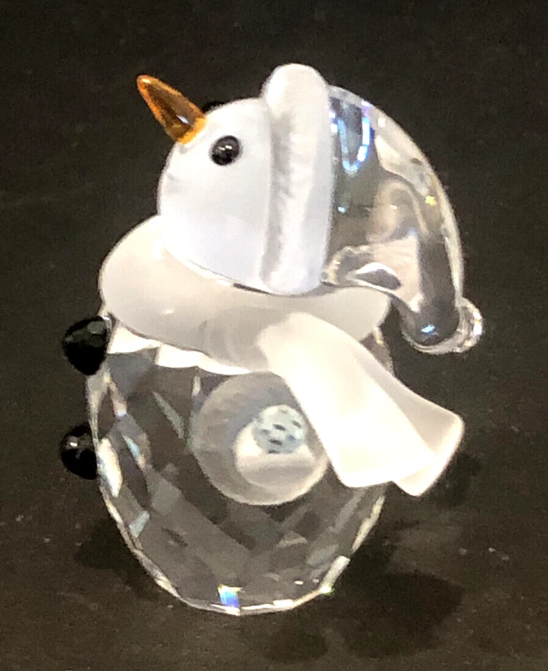 RARE VINTAGE SWAROVSKI CRYSTAL FROSTED LITTLE SNOWMAN 74745NR000607 ORIGINAL BOX - Image 4 of 4
