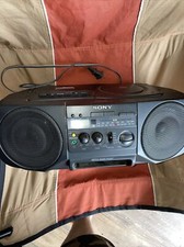 Vintage SONY CFD-V30 Portable CD Stereo Cassette Player/Recorder Black Works