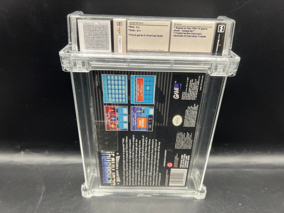 Jeopardy! Deluxe Edition Nintendo SNES WATA 9.4 A++ FACTORY SEALED MINT VGA - Image 2 of 4
