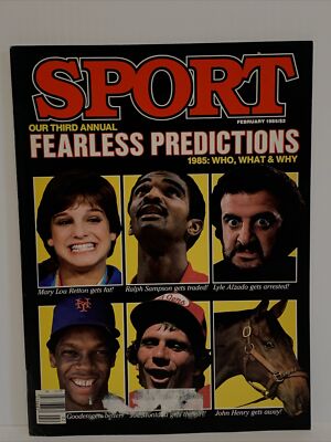 1985 FEBRUARY SPORT MAGAZINE - FEARLESS PREDICTIONS FRONT COVER