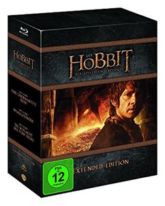 Der Hobbit Blu-ray Box - Komplettbox Die Spielfilm-Trilogie Extended Edition NEU