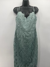 J Crew Women's Guipure Lace Spagetti Dress Size 12 Style H7373 WARM AQUA    A12