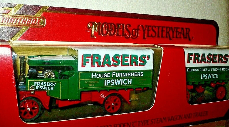 Y-27 1922 Foden Lkw FRASERS' mit Hänger  Matchbox Yesteryear 1986 made England - Bild 2 von 3