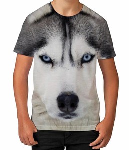 Dog Dogs Pet Sibe Ages 3 to 12 SIBERIAN HUSKY KIDS T-SHIRT
