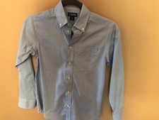 Chaps Boys Size 10 Blue Dress Shirt Button Front