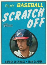2020 Topps Heritage Minors 1971 Scratch Off #12 Braden Shewmake RC Rookie 