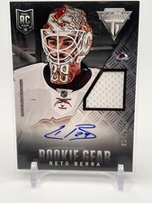2013-14 PANINI TITANIUM RETO BERRA RC AUTO JERSEY 68/100 Rookie Gear Avalanche