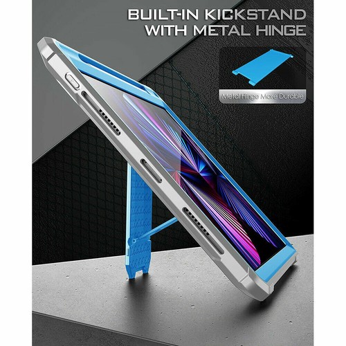 Tablet Case For iPad Pro 11 (3rd Gen 2021)Dual Layer Shockproof Stand Cover Blue - Picture 5 of 7