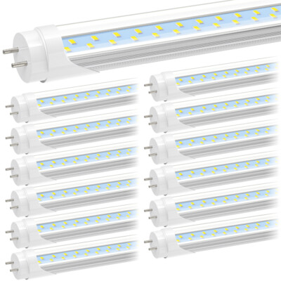 4FT LED Tubes Garage Shop Light Bulbs G13 T8 24W Single End Compatible Dual End