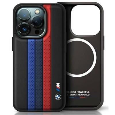 BMW M Performance Tricolor Printed Stripes Case mit MagSafe für iPhone 16 Pro