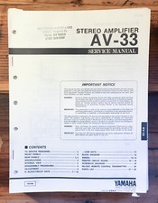 Yamaha AV-33 Amplifier Service Manual Original 