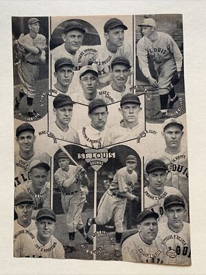 St. Louis Browns Rogers Hornsby Bobo Newsom 1934 Baseball 4X6 Team Picture
