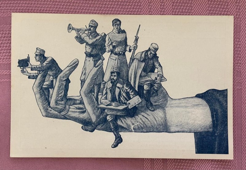 Ukrainian Legion WWI WW1 Austro-Hungarian Army  1917 postcard Artistic Group