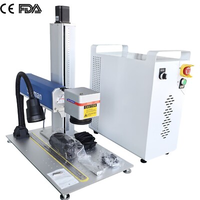 JPT MOPA 60W Fiber Laser Marking Machine Engraver Cutter Metal Steel Color Fedex