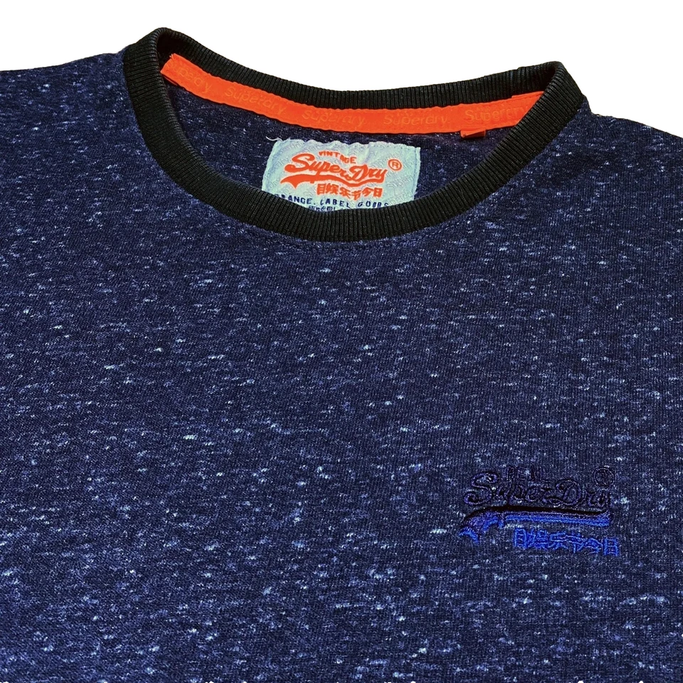 Superdry Camiseta Ol Cali Ringer Talla Mediana Para Hombre Ajustada En Azul Cuello Redondo Foto 3 de 4