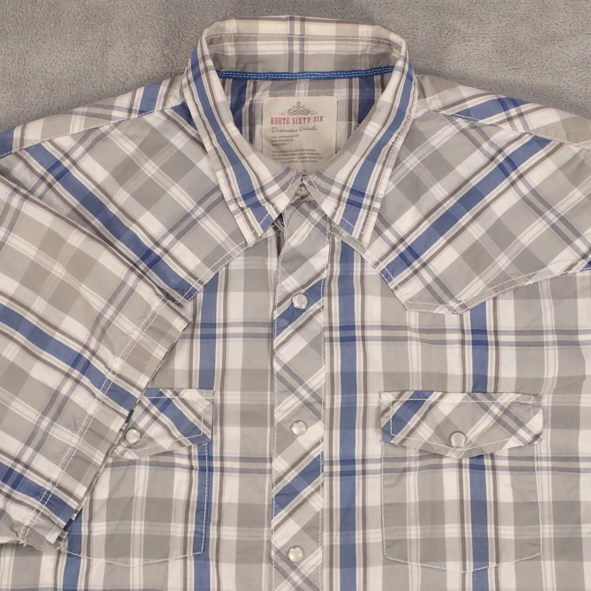 Chemise Manches Longues Route 66 - Style Western - Taille L - 100% Coton - Neuf Avec étiquettes