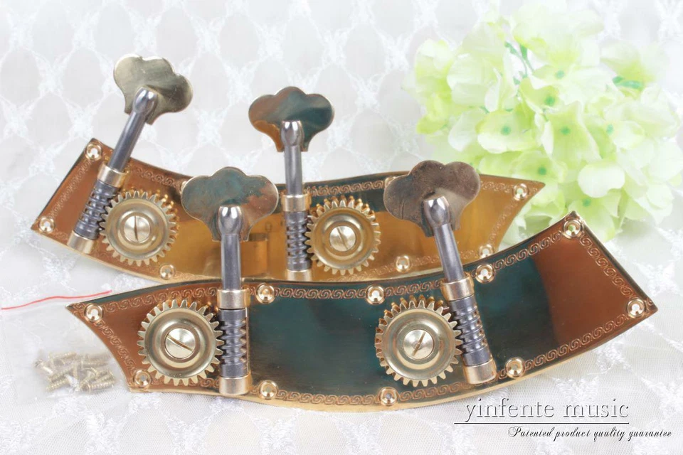 Advanced 3/4 4/4 Upright Double Bass Peg String Winder Peg Brass Tuners - Image 2 of 4