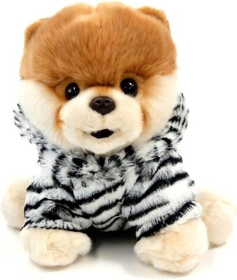 GUND Boo Peluche Da 22,9 Cm, Il Cane Più Carino Del Mondo Con Felpa Arcobaleno, Super Morbido, Adatto Da 1 Anno