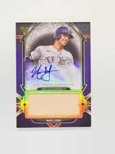2024 Topps Triple Threads NATE LOWE Game-Used Jumbo Bat Relic Auto /75 Rangers