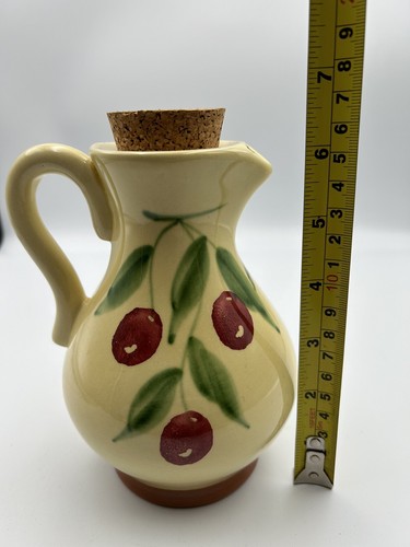 Dispenser olio vergine dipinto a mano dall'Italia alto 6,5" - Foto 3 di 10